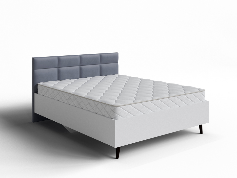 Кровать Орматек Anri с подъемным механизмом (ЛДСП Белый жемчуг+ткань Белый Жемчуг/Diva Маренго (325)) 90x200